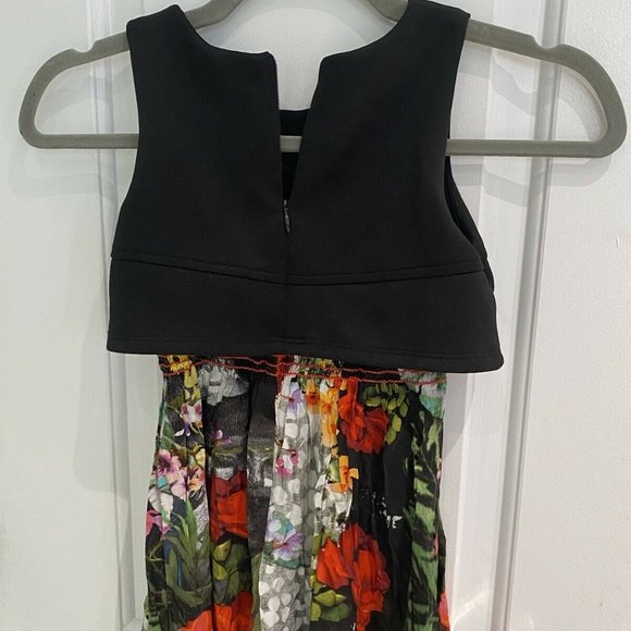 CINDY COUTURE Girls, Black Crop Top Floral Print 6 - Picture 10 of 12